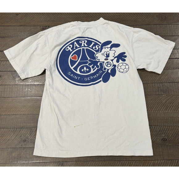 Paris Saint Germain Verdy T-Shirt - Stained - Short Sleeve Crew Neck - Youth S - Picture 1 of 8